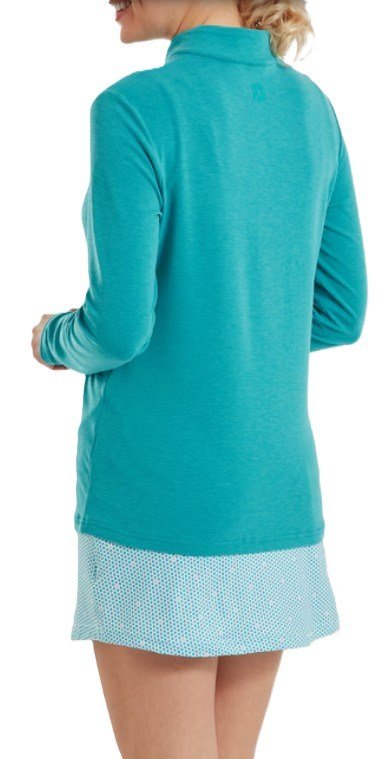 FootJoy 1/4 Zip Blade Collar Midlayer dámská mikina, tile blue/glacial blue/white