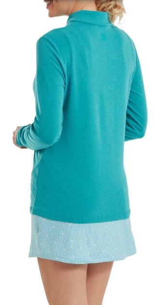 FootJoy 1/4 Zip Blade Collar Midlayer dámská mikina, tile blue/glacial blue/white