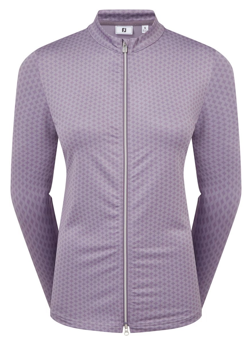 Midlayer Full Zip Printed Sleeve dámská mikina, dusty violet