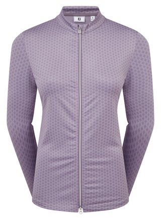 Midlayer Full Zip Printed Sleeve dámská mikina, dusty violet
