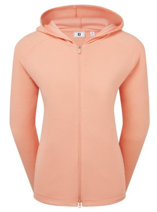FootJoy Full-Zip Ottoman Hoodie dámská mikina, desert peach