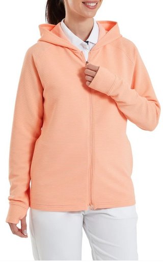 FootJoy Full-Zip Ottoman Hoodie dámská mikina, desert peach
