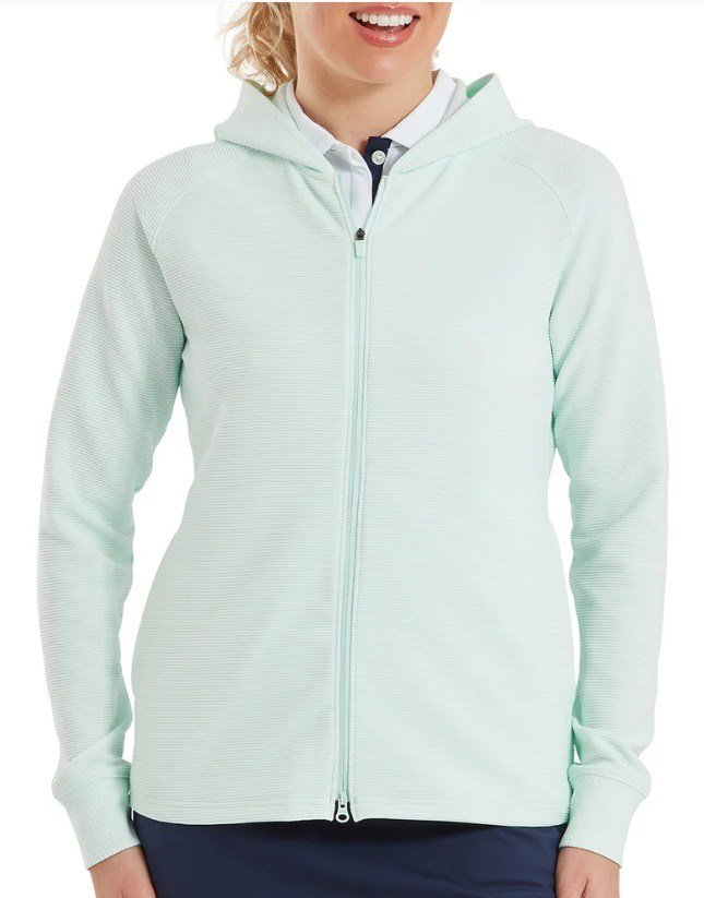 FootJoy Full-Zip Ottoman Hoodie dámská mikina, glacial blue