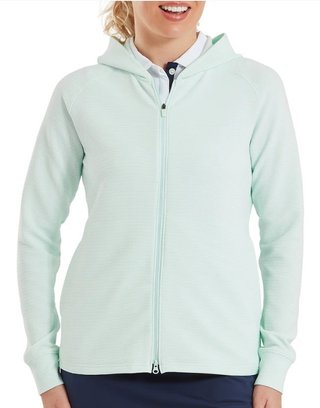 FootJoy Full-Zip Ottoman Hoodie dámská mikina, glacial blue