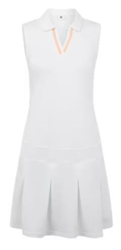 FootJoy Pleated golfové šaty, white/desert peach