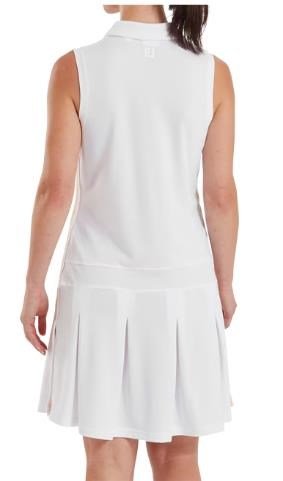 FootJoy Pleated golfové šaty, white/desert peach