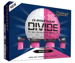 Srixon Q-Star Tour Divide golfové míčky, bílo/růžové