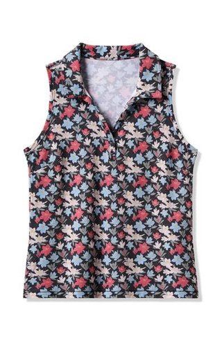 Travis Mathew Course Time dámské polo, black/floral