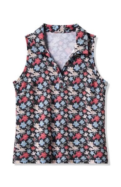 Travis Mathew Course Time dámské polo, black/floral