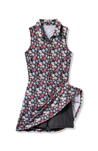 Travis Mathew Featherweight Course Time golfové šaty, black/floral