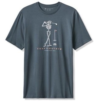Travis Mathew Louder Please Tee pánské tričko, mood indigo/vintage indigo