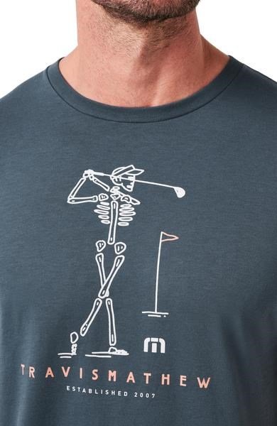 Travis Mathew Louder Please Tee pánské tričko, mood indigo/vintage indigo