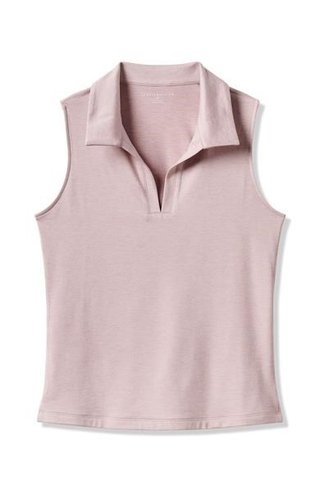 Travis Mathew Skyloft Light Sleeveless dámské polo bez rukávů, heather violet ice