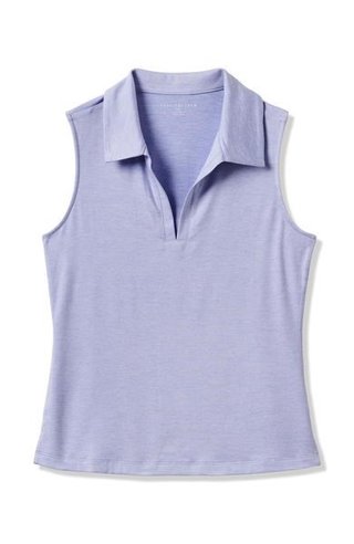 Travis Mathew Skyloft Light Sleeveless dámské polo bez rukávů, heather soft blue