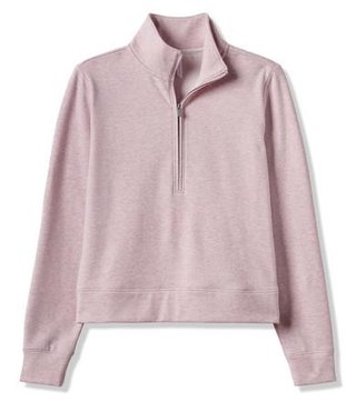Travis Mathew Cloud Fleece Half-Zip dámská mikina, heather violet ice