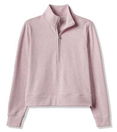 Travis Mathew Cloud Fleece Half-Zip dámská mikina, heather violet ice