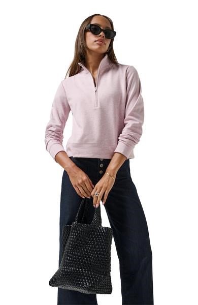 Travis Mathew Cloud Fleece Half-Zip dámská mikina, heather violet ice