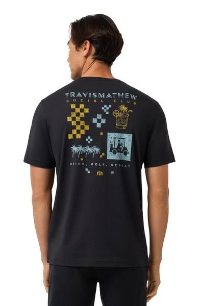 Travis Mathew Beverage Cart Tee pánské tričko, černé