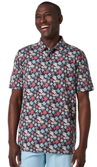 Travis Mathew Featherweight Fairway Fit pánské polo, black/floral