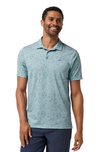 Travis Mathew Featherweight Paradise pánské polo, forget me not