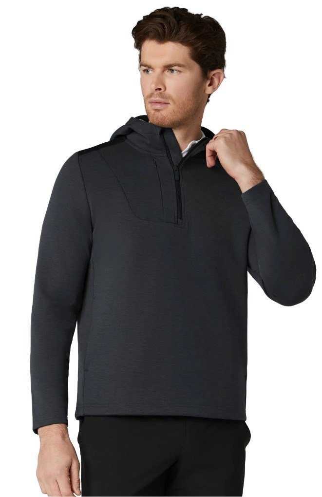 Callaway Soft Touch 1/4 Zip Premium pánská mikina, black heather