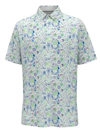 Callaway Nautical Conversational Print pánské polo, bright white