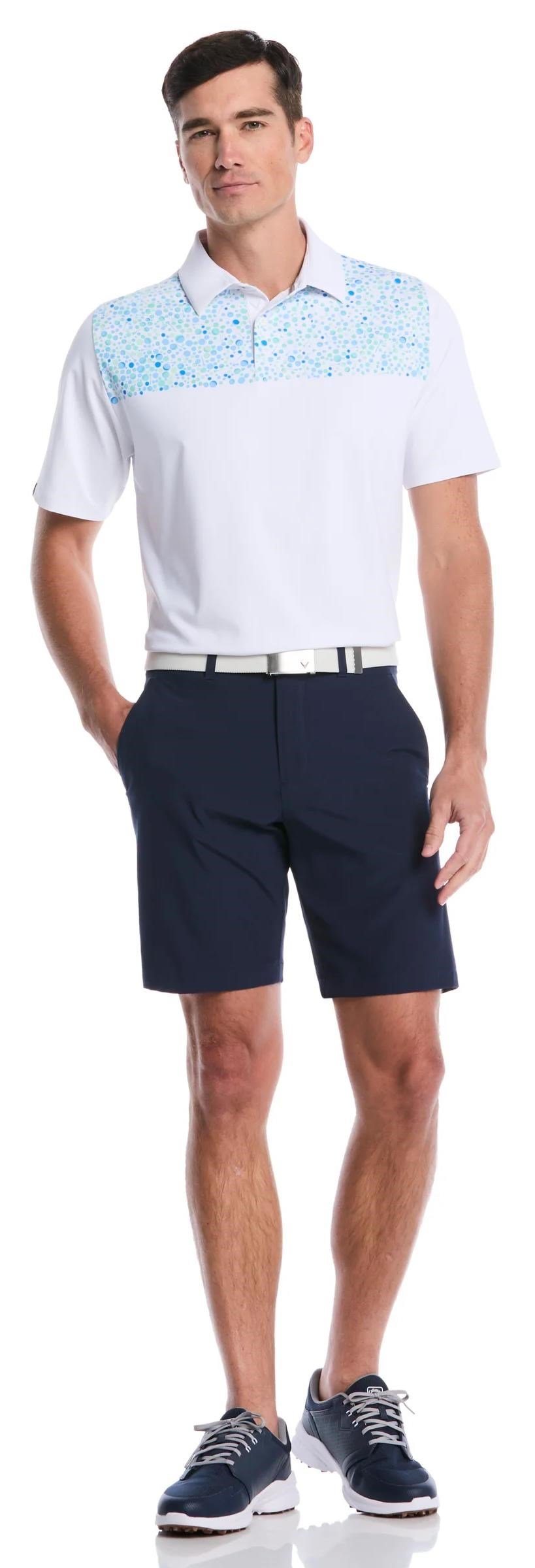 Callaway Driving Range Engineered Print pánské polo, bílé