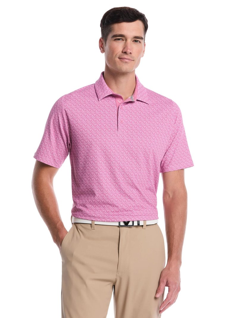 Callaway Timeless Chev pánské polo, rose bouquet