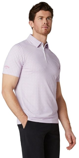 Callaway Club Print pánské polo, bright white