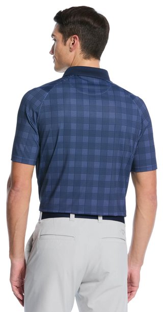 Callaway ChevPlaid Print pánské polo, tmavě modré