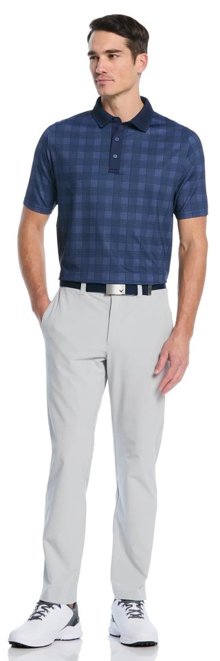 Callaway ChevPlaid Print pánské polo, tmavě modré