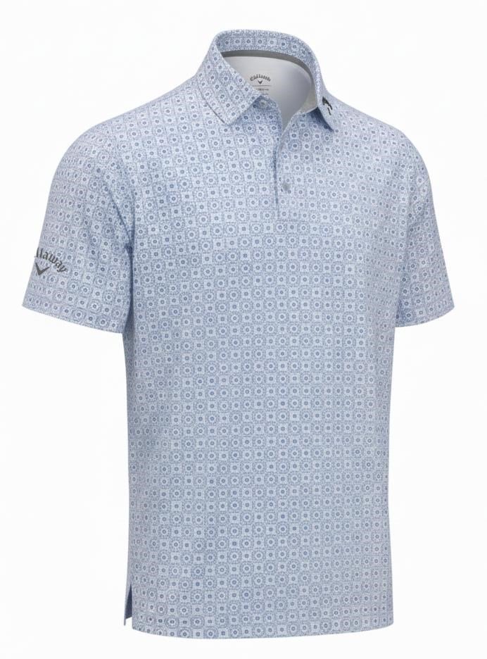 Callaway Foulard Printed pánské polo, vista blue