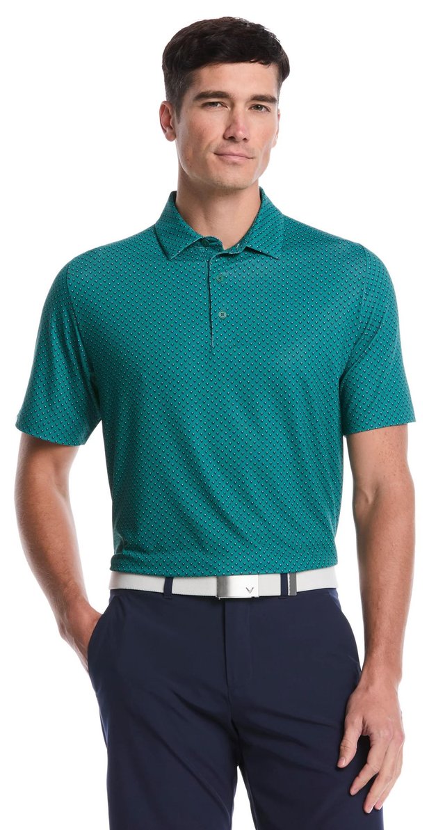 Callaway Trademark Golf Printed pánské polo, galapagos green