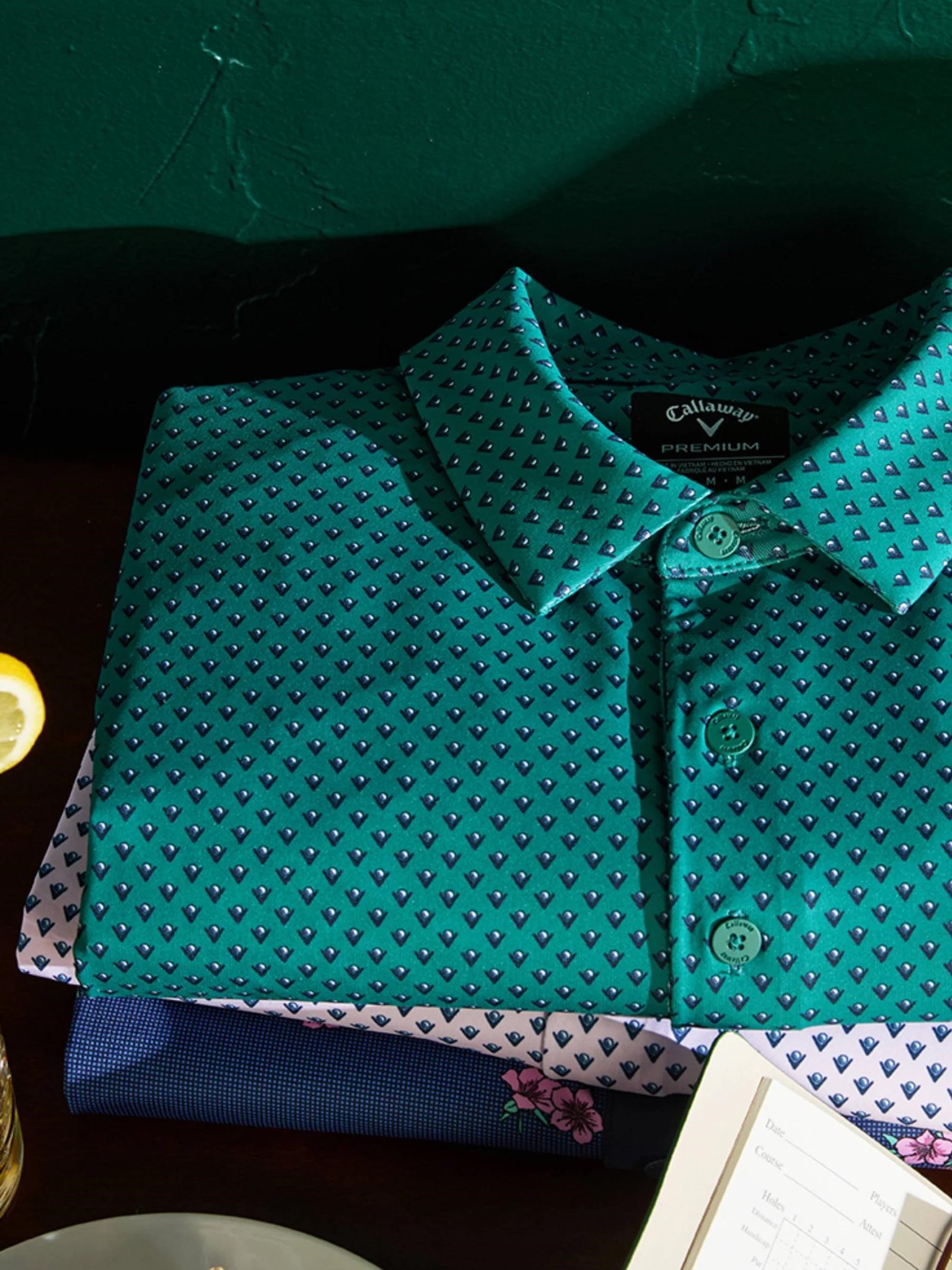 Callaway Trademark Golf Printed pánské polo, galapagos green