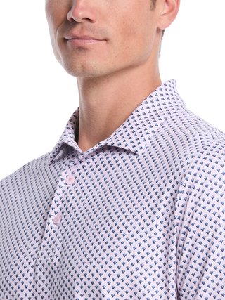 Callaway Trademark Golf Printed pánské polo, pink tulle
