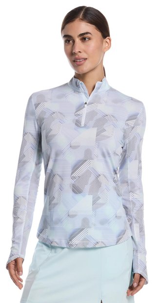 Callaway Active Geo Printed long sleeve dámské polo, brilliant white