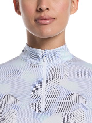 Callaway Active Geo Printed long sleeve dámské polo, brilliant white