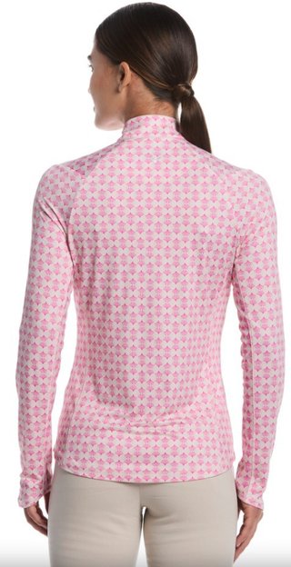 Callaway Deco Geo Printed dámská mikina, fuchsia purple