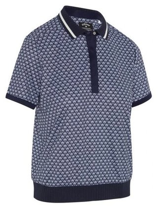 Callaway Scarf Geo Printed dámské polo, tmavě modré