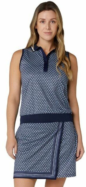 Callaway Scarf Geo Printed Sleeveless dámské polo, peacoat