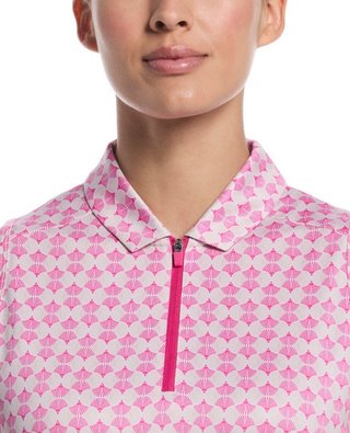 Callaway Deco Geo Print dámské polo, fuchsia purple