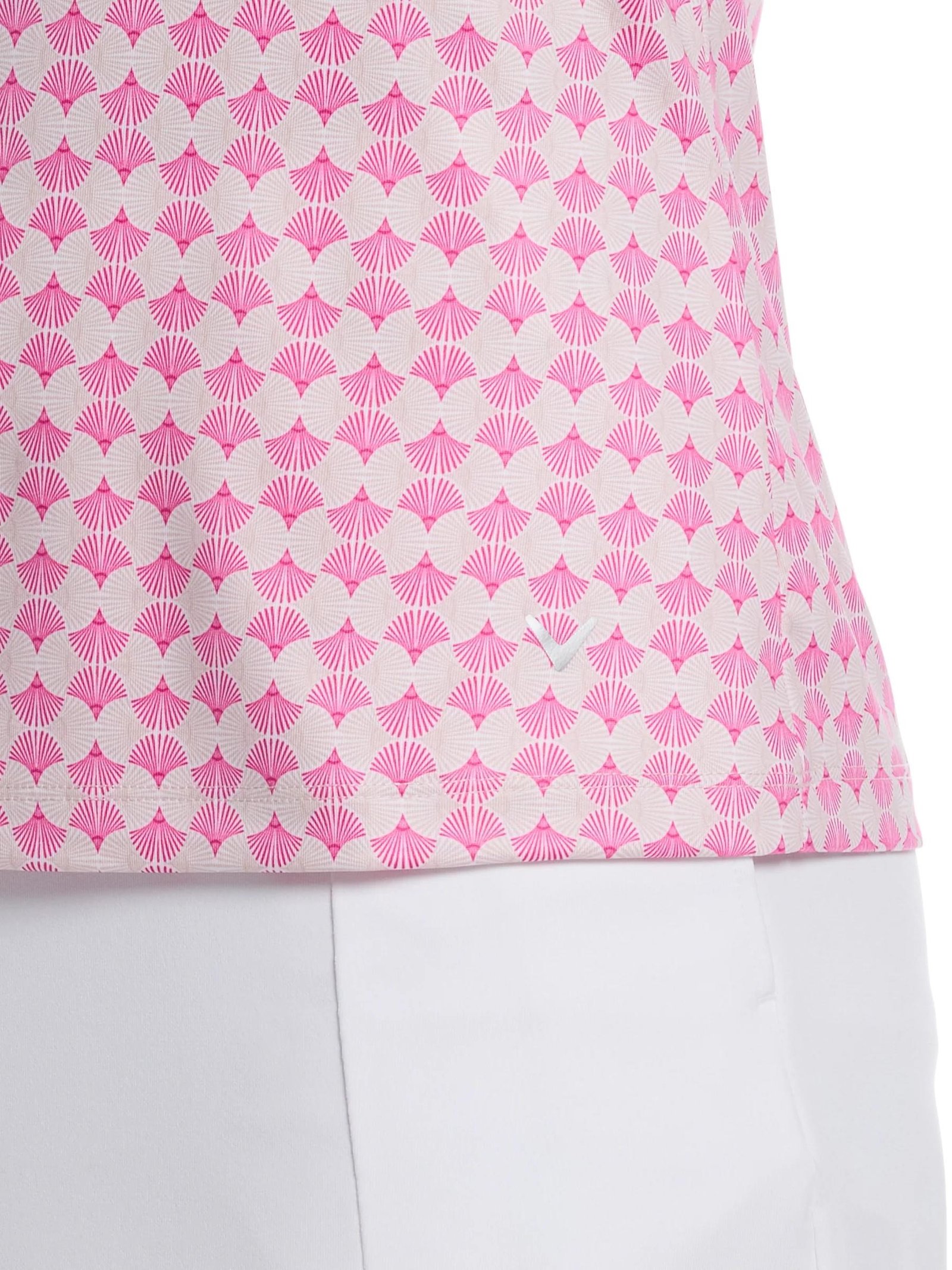 Callaway Deco Geo Print Sleeveless dámské polo, fuchsia purple