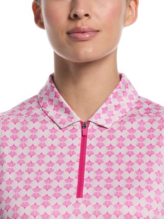 Callaway Deco Geo Print Sleeveless dámské polo, fuchsia purple