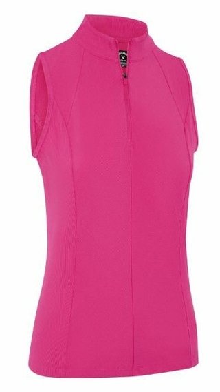 Callaway Rib Play Sleeveless dámské polo, růžové