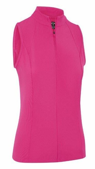Callaway Rib Play Sleeveless dámské polo, růžové