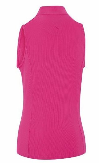 Callaway Rib Play Sleeveless dámské polo, růžové