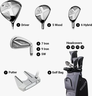 Callaway Reva 8PC Black dámský golfový set, grafit, cart bag