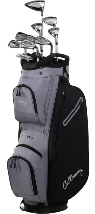 Callaway Reva 11PC Black dámský golfový set 2026, grafit, LRH + cart bag
