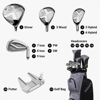 Callaway REVA 11PC Black dámský golfový set, +1"