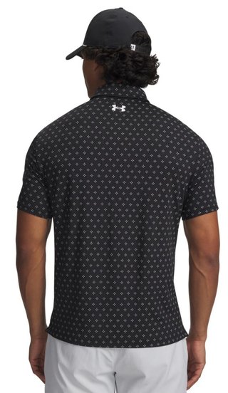 Under Armour Playoff 3.0 Printed pánské polo, černo/bílé